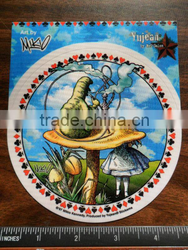 Glossy Lamination Custom Paper Material smile face stickers,UV Protected waterproof sticker printing ---DH20434