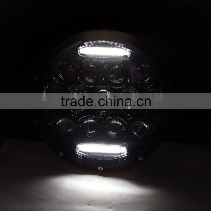 7inch 75W Round LED Headlight 6000LM Hi/Low Beam Head Light with Bulb DRL for Jeep Wrangler TJ LJ JK CJ-7 CJ-8 Scrambler Harley