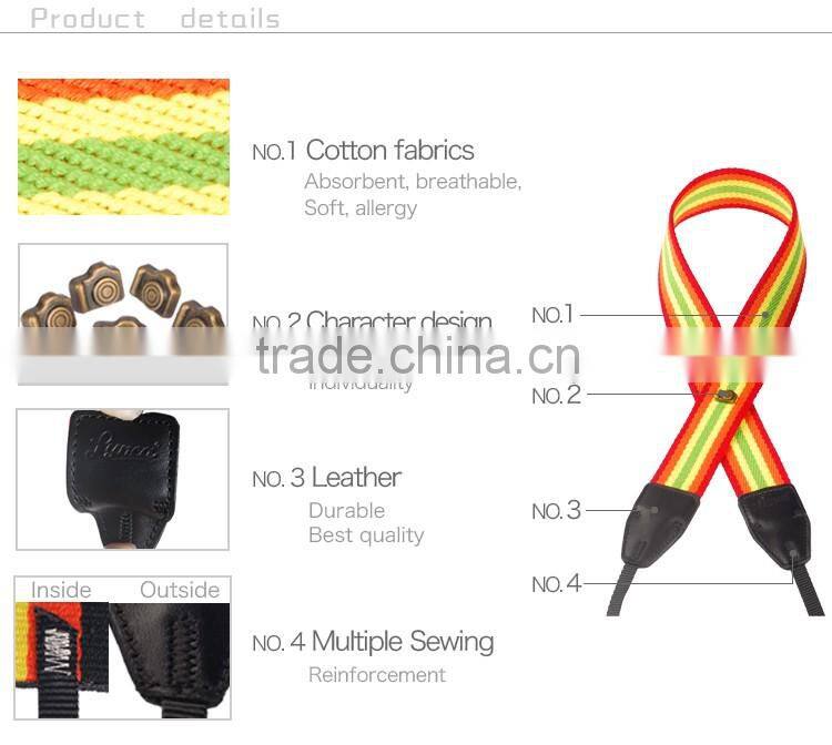 11 styles Universal Colourful Ribbon Pattern D-SLR Camera Strap Shoulder Neck Strap Grip