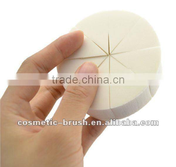 2012 New arrival best seller high quality white triangle cosmetic makeup powder puff