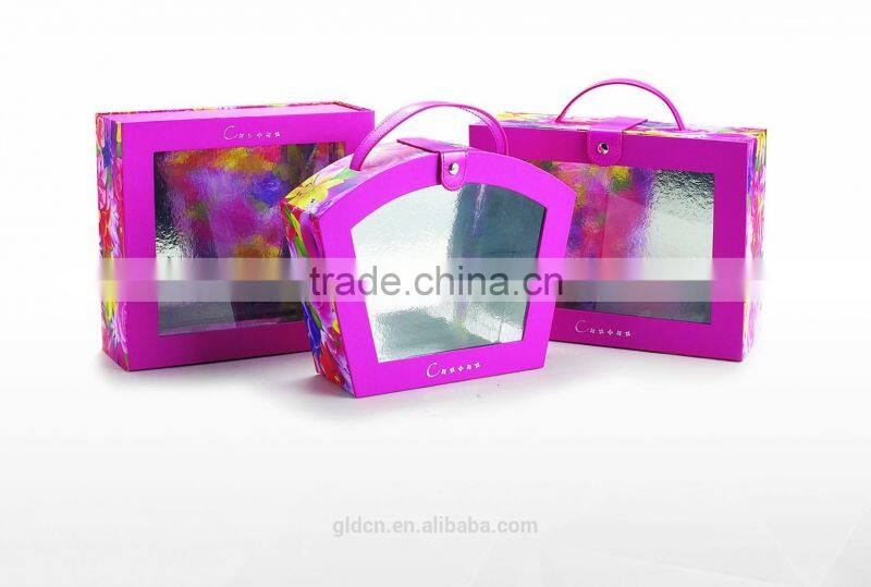 Decorative leather jewelry box with metal closure made in Shantou wholesale
