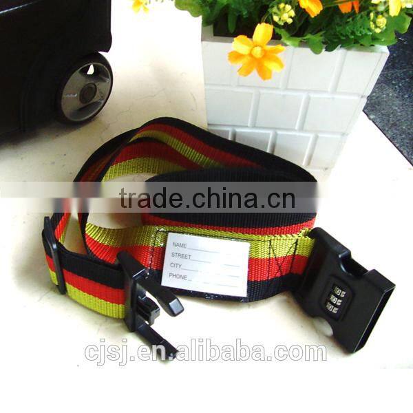 Famous Brand High quality 2m luggage strap belt with combination lock