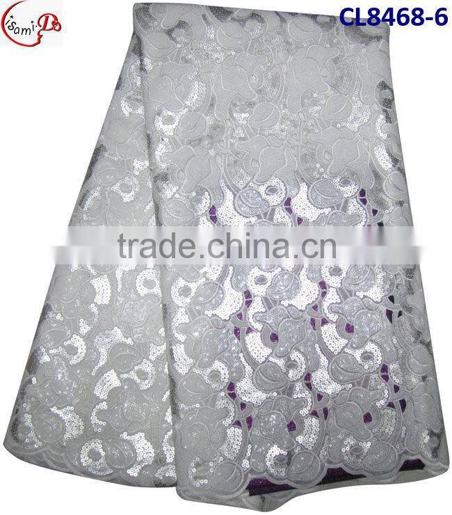 CL8468-7 new coming high quality yellow organza lace soft material new design nice pattern for making parry dress