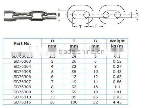 Stainless Steel DIN763 Link Chain
