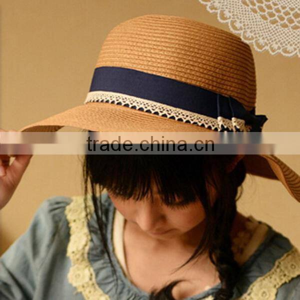 Promotion with custom printed logo good quality custom made panama straw hats