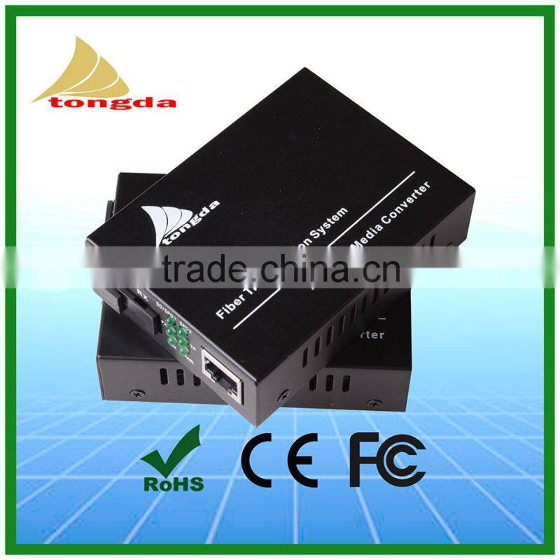 China DC48V Media converter 20 40 60 80 100KM Single Fiber 1000M rj45 SM SC connector