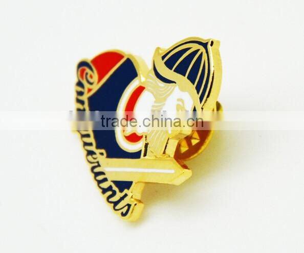 High quality cheap personalised enamel gold lapel pins