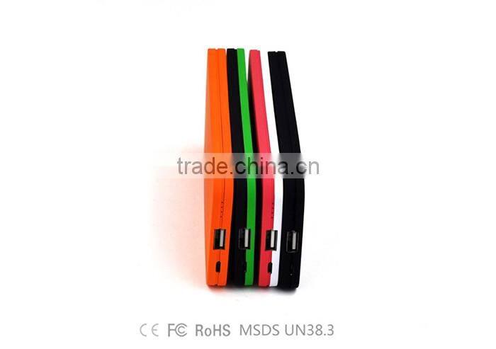 Promotion polymer ultra thin power bank 6000mAh for mobile phone portable charger universal power bank With LED Flashlight