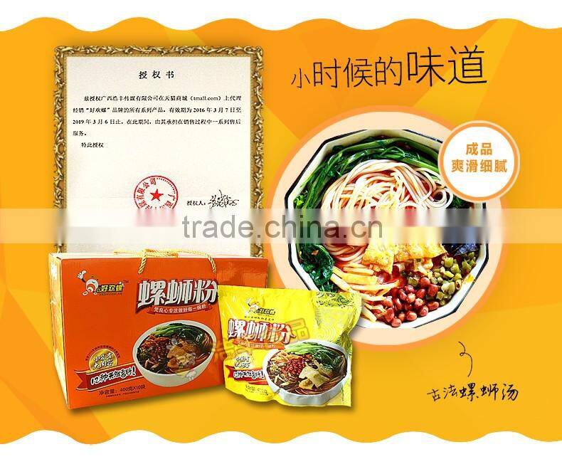 Chinese traditional non-fried instant noodle Liuzhou river snail rice noodle wholesale alibaba