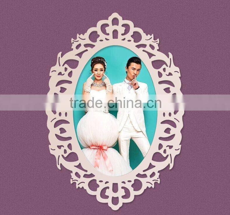 modern wall decor mirror frame ,empty wood plastic picture/mirror photo frame GJ-XK04