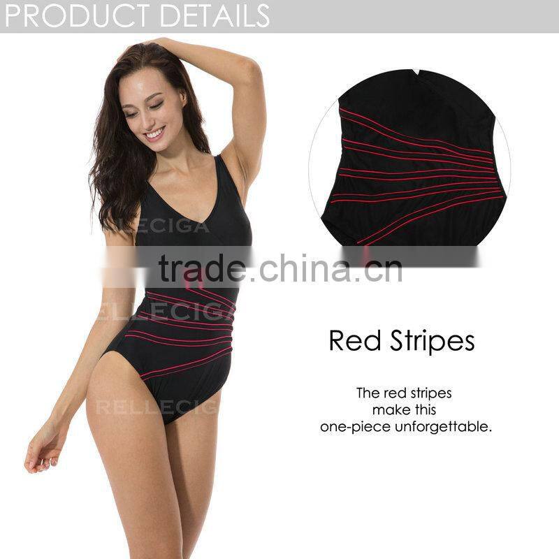Black Sweet Girl Young Woman One-piece Bathing Suit Swimsuit