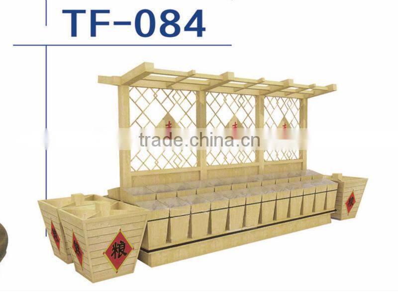 hot supermarket wood shelf in china wooden display TF084