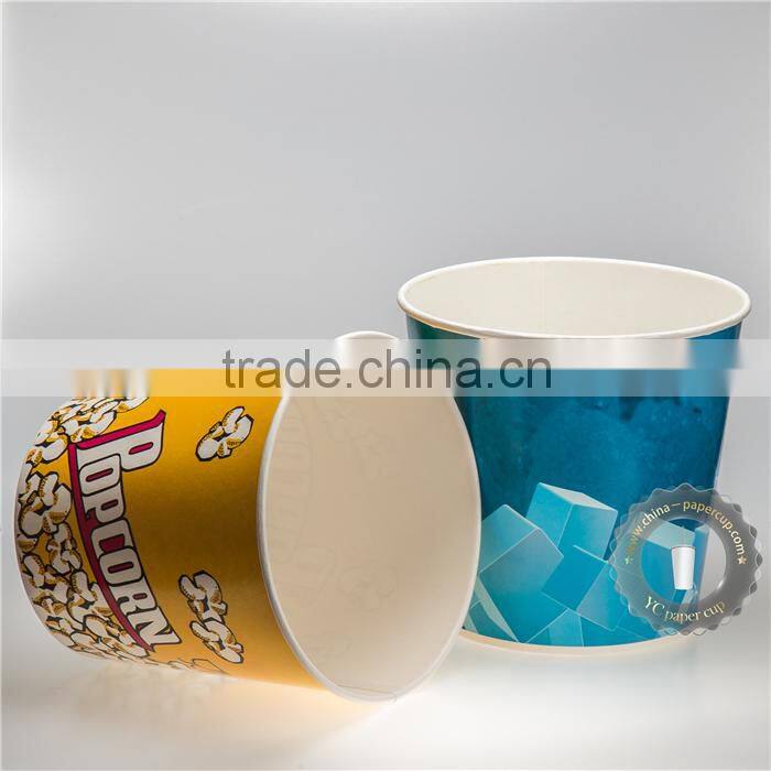 Disposable paper chicken bucket food container