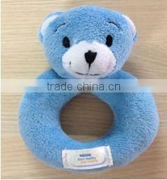 baby rattles/plush animal toy with rattles/soft rattles toys