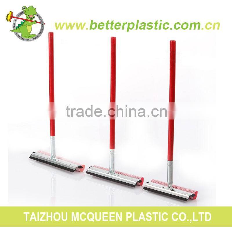 Factory Good Quality Cheap Plastic Red Wood Handle Cleaning Tool Floor Mesh Squeegee