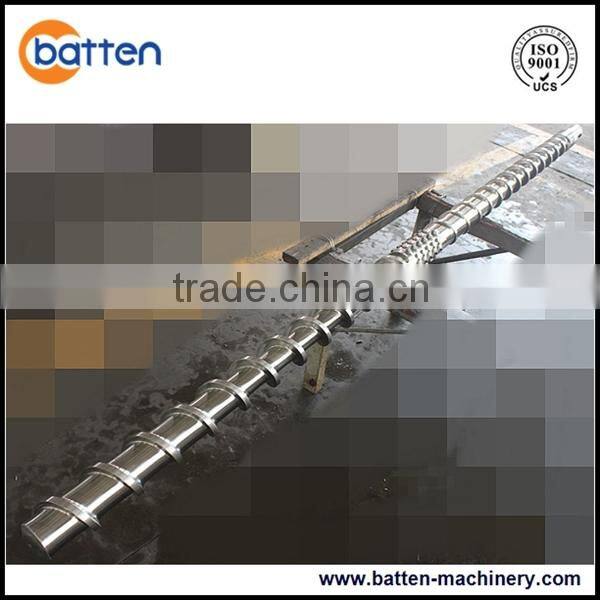 bimetallic recycling single extruder screw and barrel for PE film plastic machine