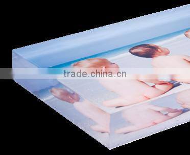 pretty acrylic photo block with UV printing, plexiglss blocks UV printed