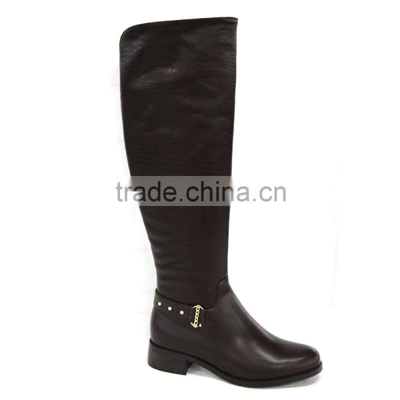 Shoe factory sell fashion women half wellington boots wholesale