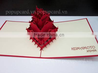 Angle( and star ) Merry Christmas Greeting 3d pop up card