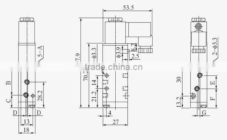 1/4" two position small solenoid valve SV22-08