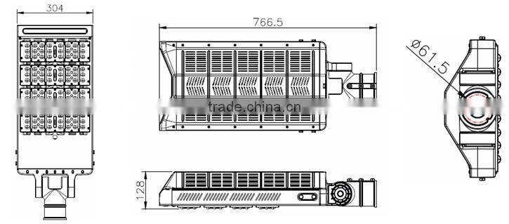 150w led street light with meanwell driver IP65 CE RoHS 3 years warranty street light housing street light parts