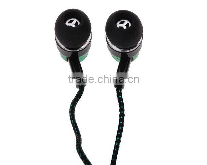 In Ear Earphone Earbuds Stereo Metal Braided Earphones 3.5mm Standard