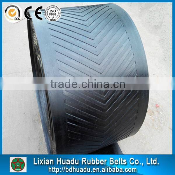 Herringbone rubber conveyor belts