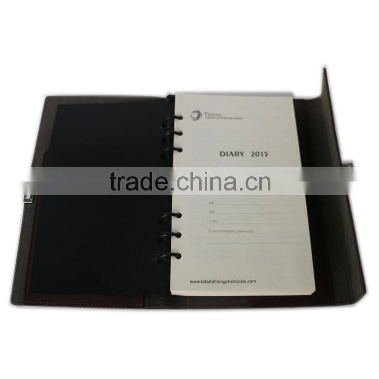 PU leather business leather bound notebook printing logo custom