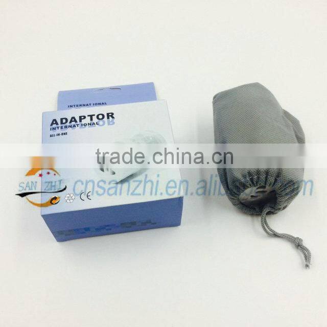 All in one universal roundness Europe North South America Asia countries standard travel adapter
