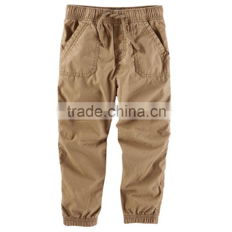 Boys 100% peached twill military toldder jogger pants kid camo printed elastic waist jogger pants cinched cuffs