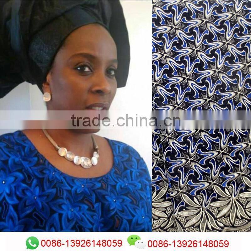 2016 Top sale Fashion Heavy high quality African Lace Fabric Swiss Voile Lace