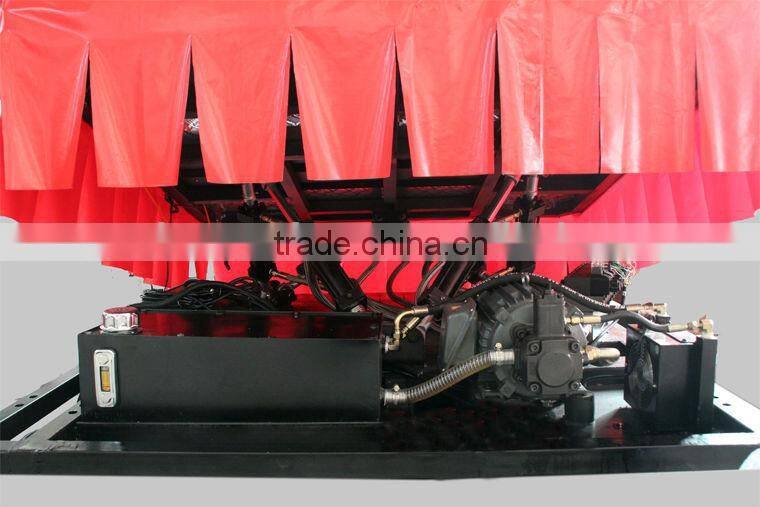 Hydraulic platform 4D simulator with 6 DOF motion system