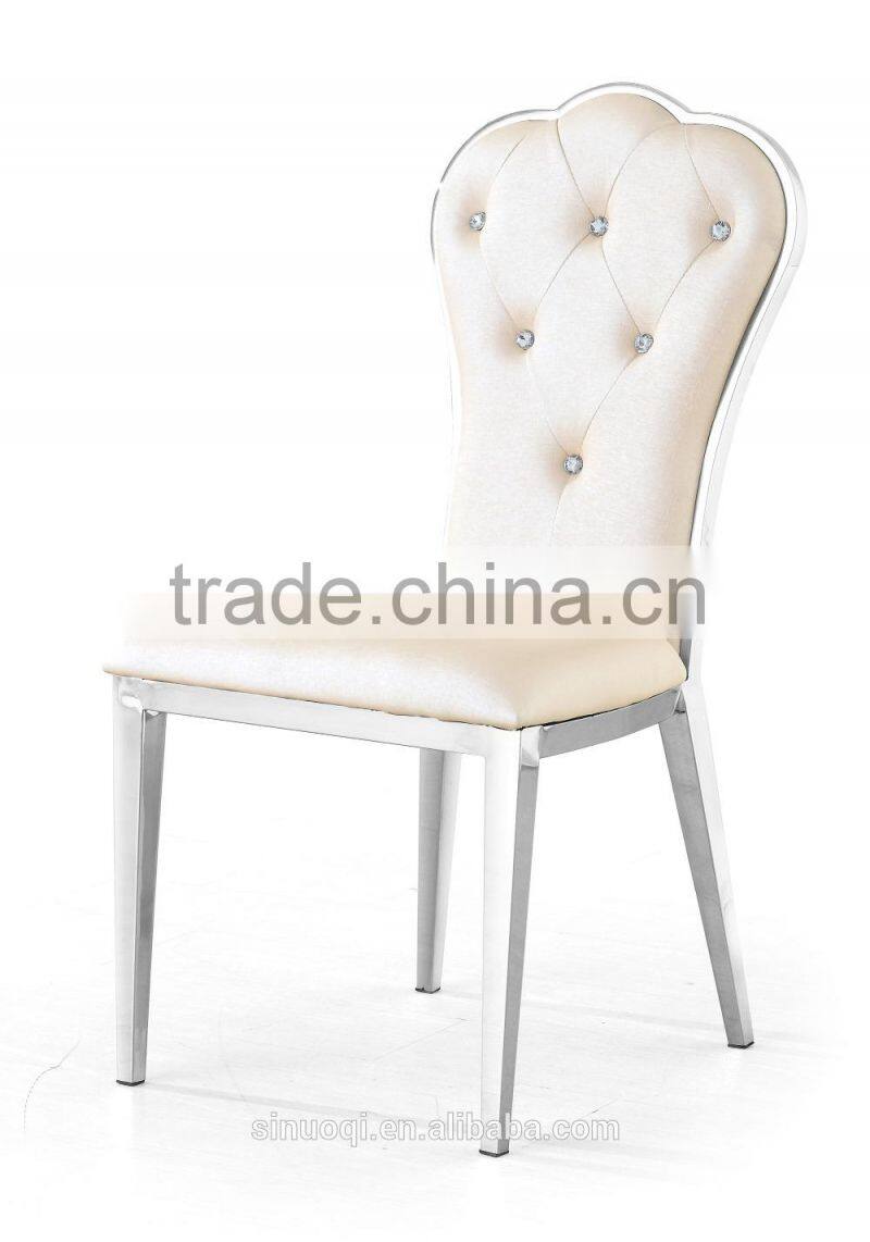 European Style High Quality Home Furniture Modern Dining Chair Hotel Restaurant Used Dining Chairs Stainless Steel Dining Chair