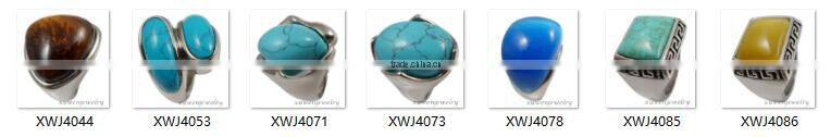 turquoise 316l stainless steel casting design jewelry ring