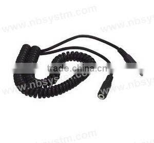 3.5mm stereo plug to 3.5mm stereo jack coiled cord cable