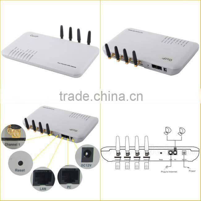 DBL IMEI changeable 4 SIM cards GOIP-4 GSM VOIP Gateway 4 ports GoIP Gateway Quad band