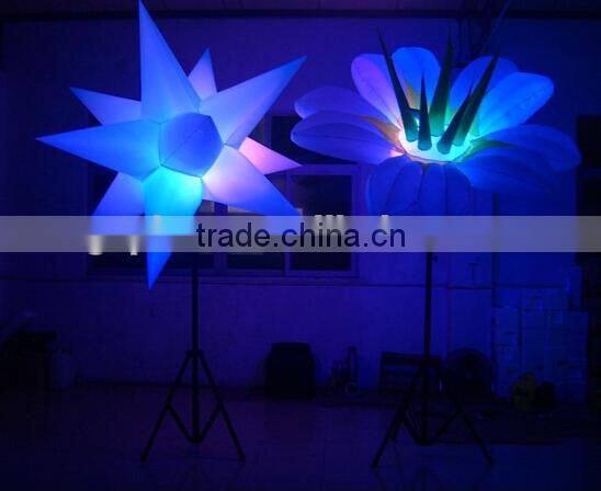 Inflatable led decorations led inflatable star with stand for party/event deocartions