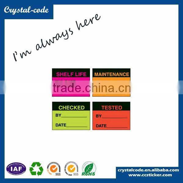 Removable labels fluorescence paper stickers manufacturer in Shanghai