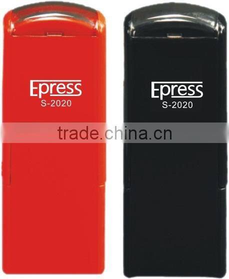 Self inking stamp/customized logo color box imprint text stamp/Epress Square self inking pocket stamps