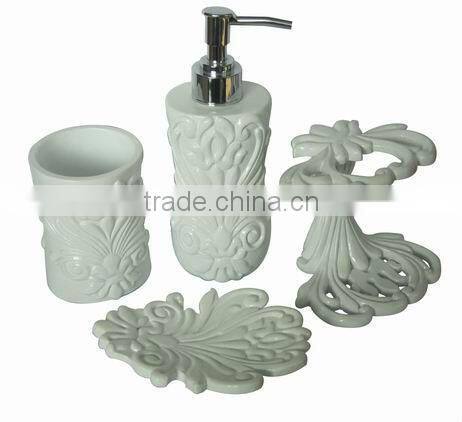 high quality fancy resin bath accessory sets