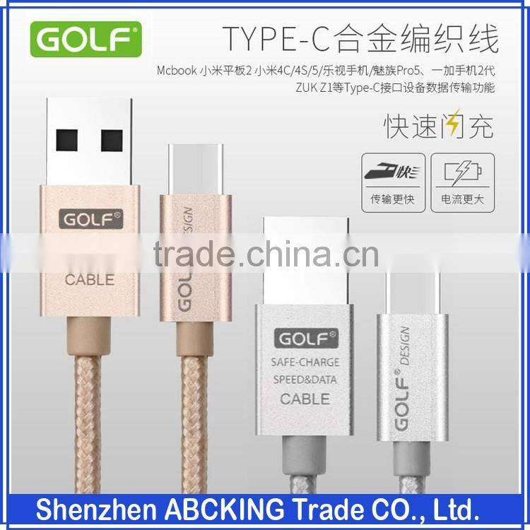 Original GOLF Fast Charger USB 3.0 Type-C Data Sync Charging Cable For Macbook / Nokia N1 / LeTV / Pro Type-C