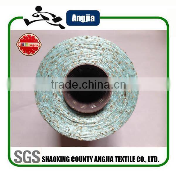 2MM golden polyester sequin yarn / Paillette yarn