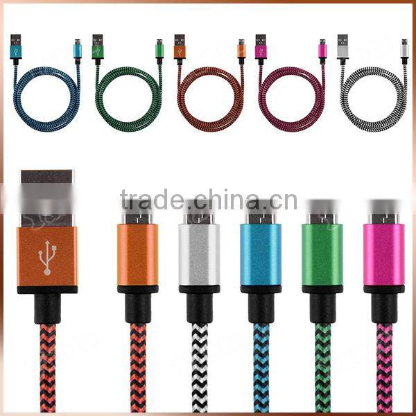 2015 New Aluminum Connector Braided IOS9 USB Sync Charging Cable For Iphone 6S
