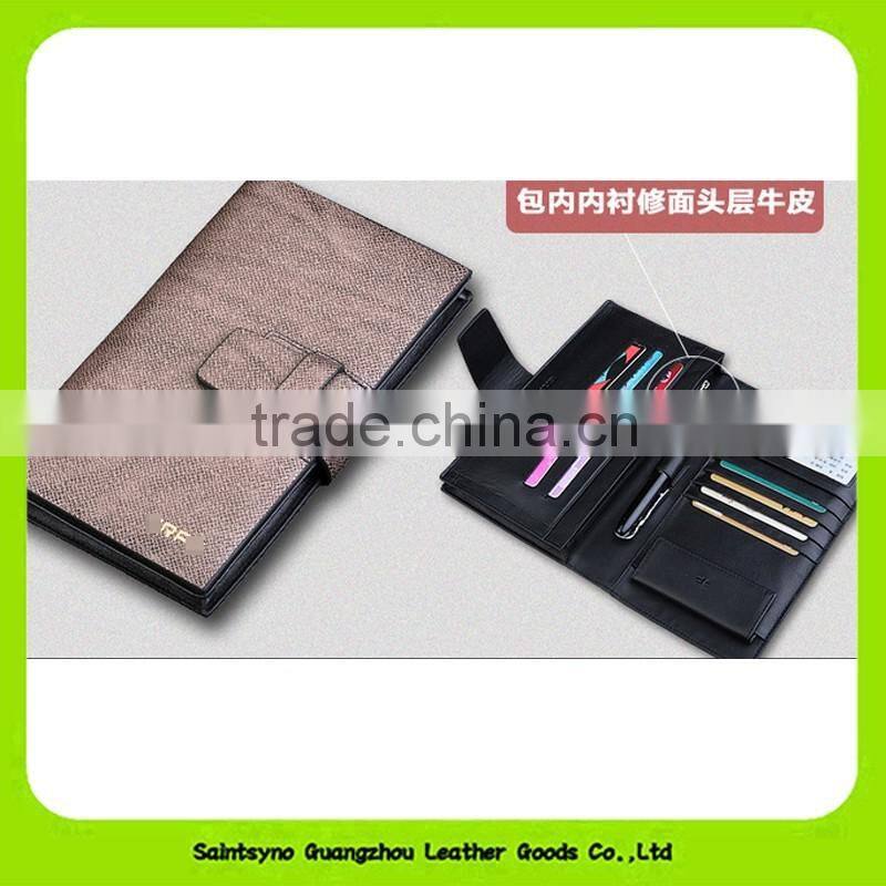 16233 China Supplier Nice Design Brown Leather Custom Passport Holder