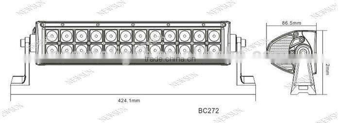 Power Leds 4x4 Led C ree Work Light Bar Offroad Double Row 72w Offroad Led Light Bar