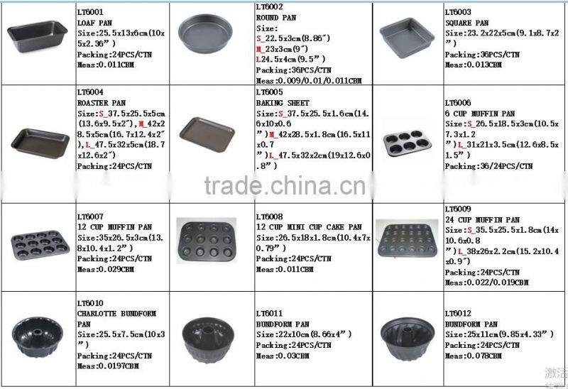 12 cups muffin pan carbon steel cake muffin mold pan with lid