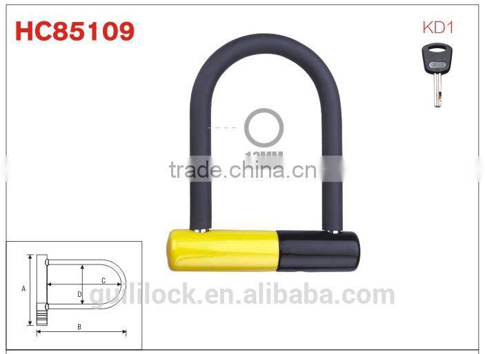 Black and yellow Bike Lock,U Lock,D lock, Shackle Lock HC85109