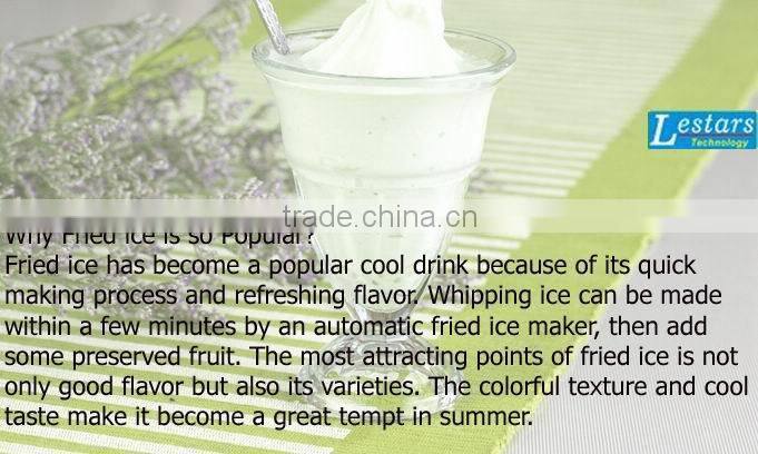 Single flat round pan fried ice machine / ice cream roll maker for ice cream shops made in China