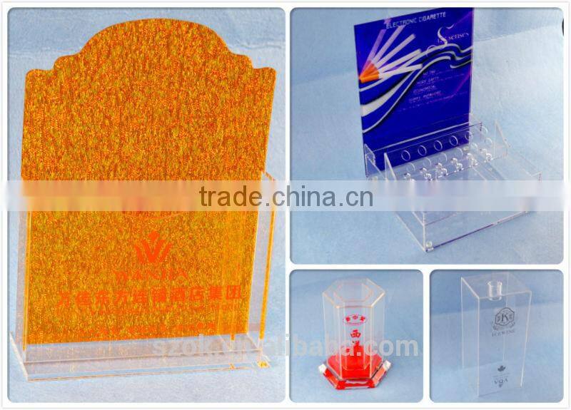 high quality floor standing clear acrylic electronic products display case for retail shop wholesale