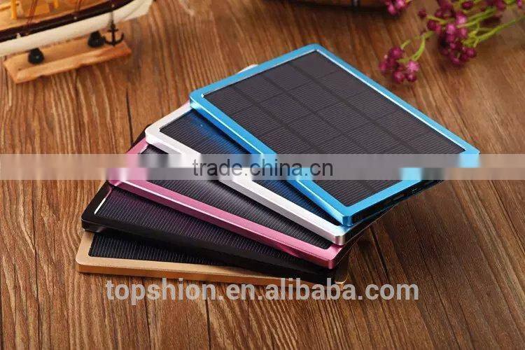 2015 hottest selling battery charger for iPhone 6 solar charger power bank 10000mah